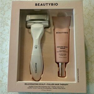 Healthy Scalp Serum and Microneedling Tool Set - White and Pink